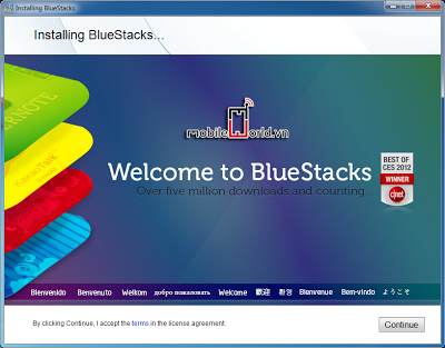 giao diện cài đặt của phần mềm blue stacks